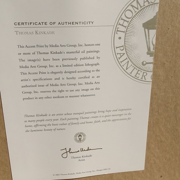 Thomas Kinkade - Sunrise Cross John 3:16 Framed Print - Picture 5 of 5